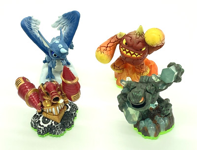 Skylanders Lot of 4 Drill Sergeant Eruptor Prism Break Whirlwind  Tested