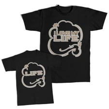 Dad and Son Matching Outfits Clothes Full on Gas Meter Reading - I Love My Life