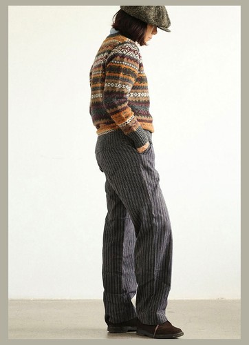 Remains New Arrival Fair Isle Retro Floral Long Sleeve Sweater - Shetland Wool - Picture 6 of 20
