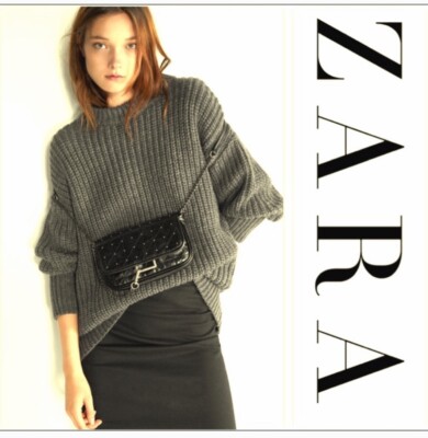 Zara black crossbody bag 