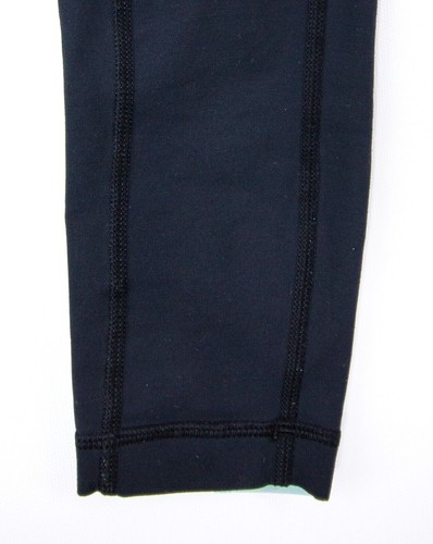 Lululemon Black Teal Leggings Back Pocket Women's Size 6 Flaws - Bild 6 von 10