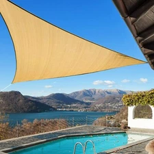 Sun Shade Sail Triangle Canopy Durable Fabric UV Block Awning for Patio Garden