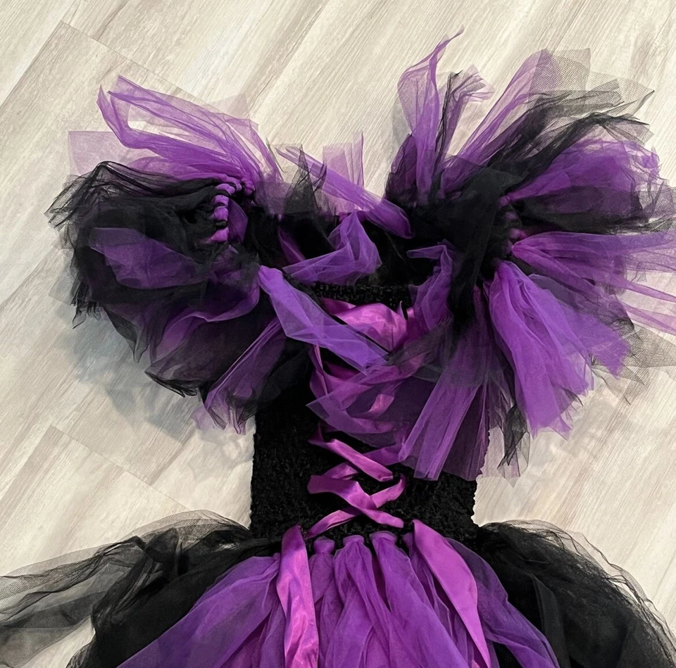 Disfraz de Reina Maléfica Malvada Niña Talla 7/8 Foto 4 de 4