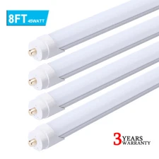 T8 8FT FA8 Single Pin LED Tube Light Bulbs 45W 8 Foot T12 Led Shop Light Bulbs