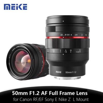 MEIKE 50mm Large Aperture Full Frame Manual Lens Canon Nikon Sony  L-Mount