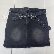 P.K Studio Black Denim Mini SkirtWomen?s Size Large