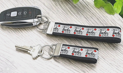 Best Teacher Keychain Wristlet Keychains Key Fob Key Chain Gift for Teacher