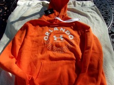 NWT Under Armour loose fit hoodie, men's L, orange, Orlando, FL, cotton blend