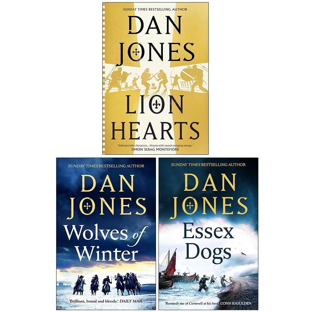 Dan Jones Collection 3 Books Set Lion Hearts, Wolves of Winter, Essex Dogs