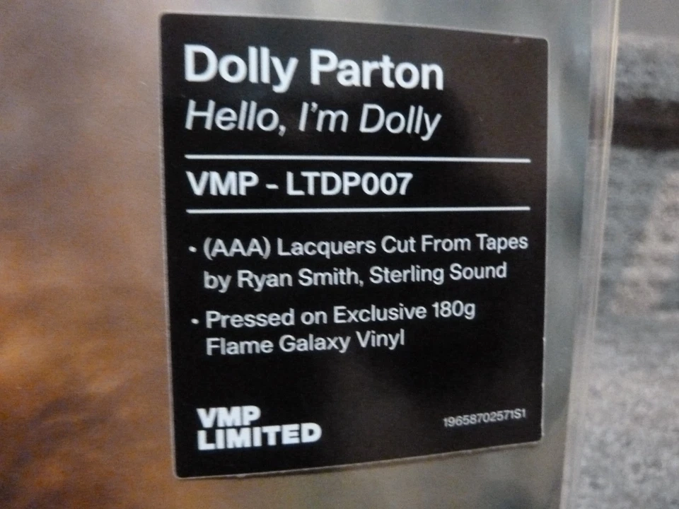 DOLLY PARTON Hello I'm Dolly 180 gram flame galaxy vinyl LP Record Album NEW - Image 2 of 3
