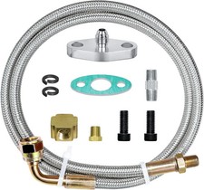Turbo Oil Feed Line Kit For T3 T4 Gt35 T70 T66 T61 T60 T 90 Degree 41 An4 4an