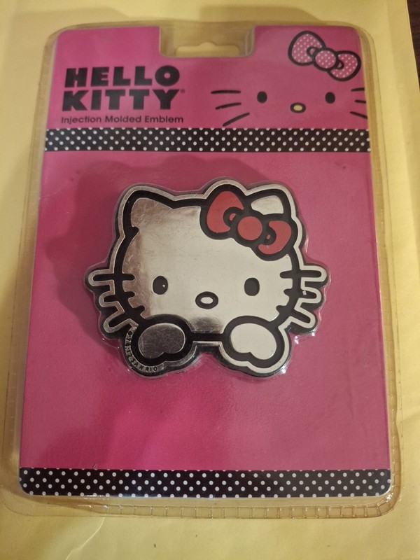 HELLO KITTY INJECTION MOLDED EMBLEM NOS FROM CHROMA