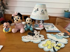 Disney Vintage Mickey And Minnie Mouse Baby clouds  Lamp lot ￼all from early 80s