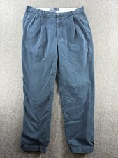 Vtg Polo Ralph Lauren Hammond Pant Navy Blue Mens 38x32 Chino Cotton Preppy