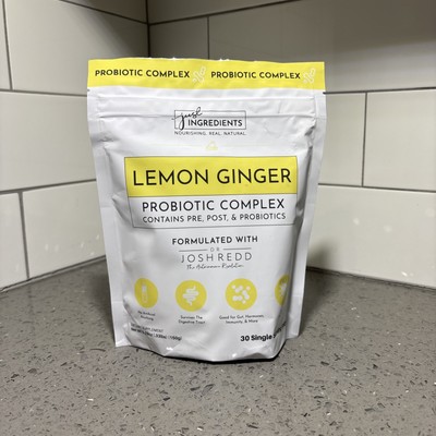Just Ingredients Probiotic Complex Powdered Drink - Lemon Ginger - 30 Sticks