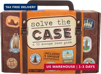 Fizz Creations Solve The Case - 3D Escape Room Game in a Portable Suitcase with 