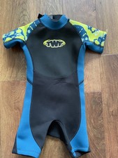 TWF Kids Shorty Wetsuit Unisex Tesco Shortie 2.5mm Wetsuit Size K06: Age 4-6 NEW