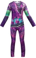 Descendants Mal Costume Little Girls 3D Printed Jumpsuit Party Dress Up 120