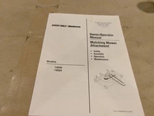 TROY-BILT/BOLENS MUCHING MOWER ATTACHMENT OWNER/OPERATOR MANUAL 14049 14094