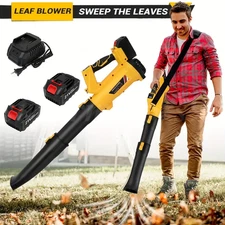Leaf Blower, Electric Cordless Leaf Blower 6Speed w/ 2*6.0ah Batteries & Charger