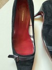 Burberry Black Suede Classic Pump Heel Buckle Women Sz 38 U.S. Size 8" — photo 2