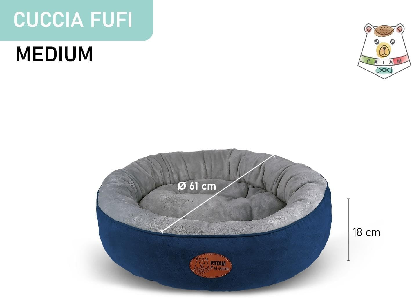 Cuccia per Cani E Gatti Da Interno, Morbida, Sfoderabile, Lavabile E Antiscivolo - 2