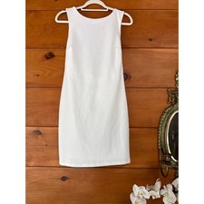 NWT Lulus Devoted Lover White Backless Knotted Bodycon Mini Dress Party Size L