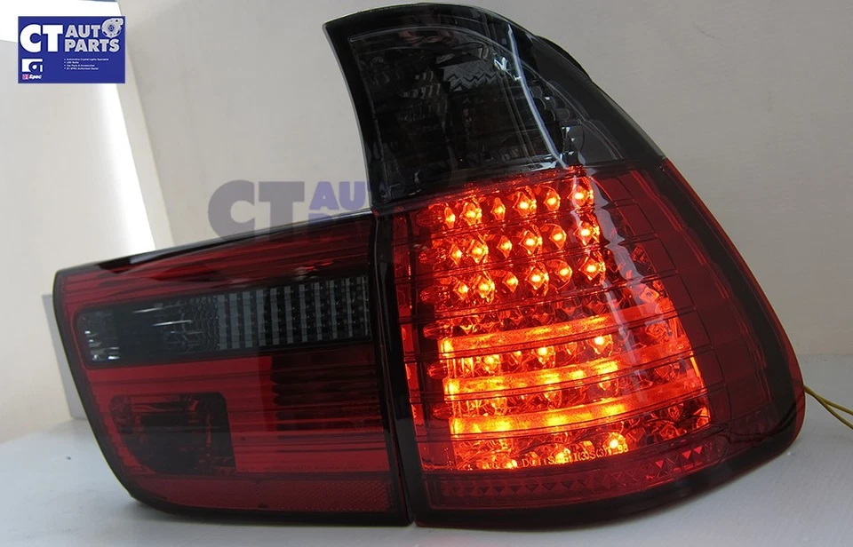Smoked Red LED Tail Lights for 98-02 BMW X5 E53 SUV Taillights - Image 2 of 4