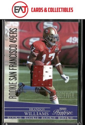 Brandon Williams 2008 Playoff Prestige Rookie Review Materials Prime /100 #162