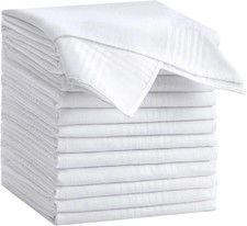 12 Pack Handkerchiefs for men, 100 Soft Cotton 16x16 Inch Men's Handkerchiefs,