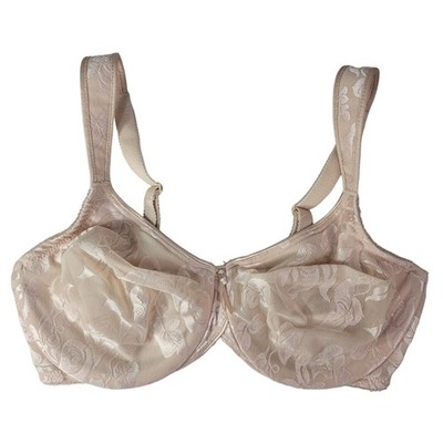 Wacoal Awareness Underwire Bra Tan Nude 34D Floral Adj Seamless Soft Cups #85567