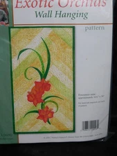 Sewing With Nancy Exotic Orchids Wall Quilt Kit Pattern Fabric Flowers 16x30 NEW