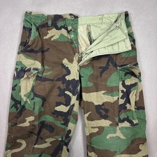 Vintage Military Pants Mens 34x32 Green Camo Woodland Hot Weather Medium Reg USA