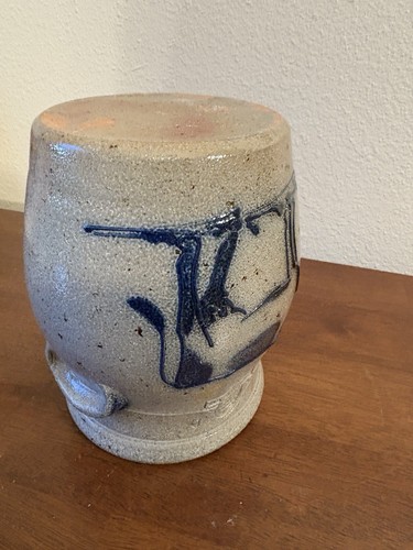 Rowe Pottery 1985 Salt Glaze 7.5" Crock Canister Recessed Lid Desired Artist "D" - Picture 12 of 18
