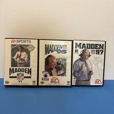 Lot Of 3 CIB Sega Genesis Madden Games  94, 95, 97 Tested