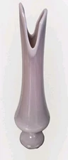 Vintage 1961 L.E Smith Lilac Swung Vase 16 inches MCM Rare Art Glass 