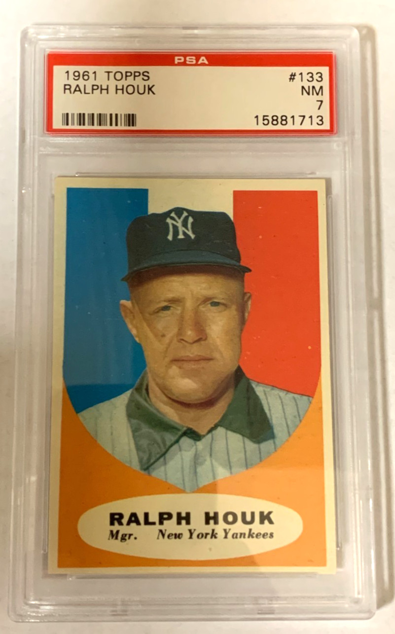 Ralph Houk 1961 Topps Baseball #133 PSA 7 NM New York Yankees Graded