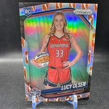 Lucy Olsen Rookie Variation WNBA Logo 2025 Panini Prizm WNBA #145 Mystics Card
