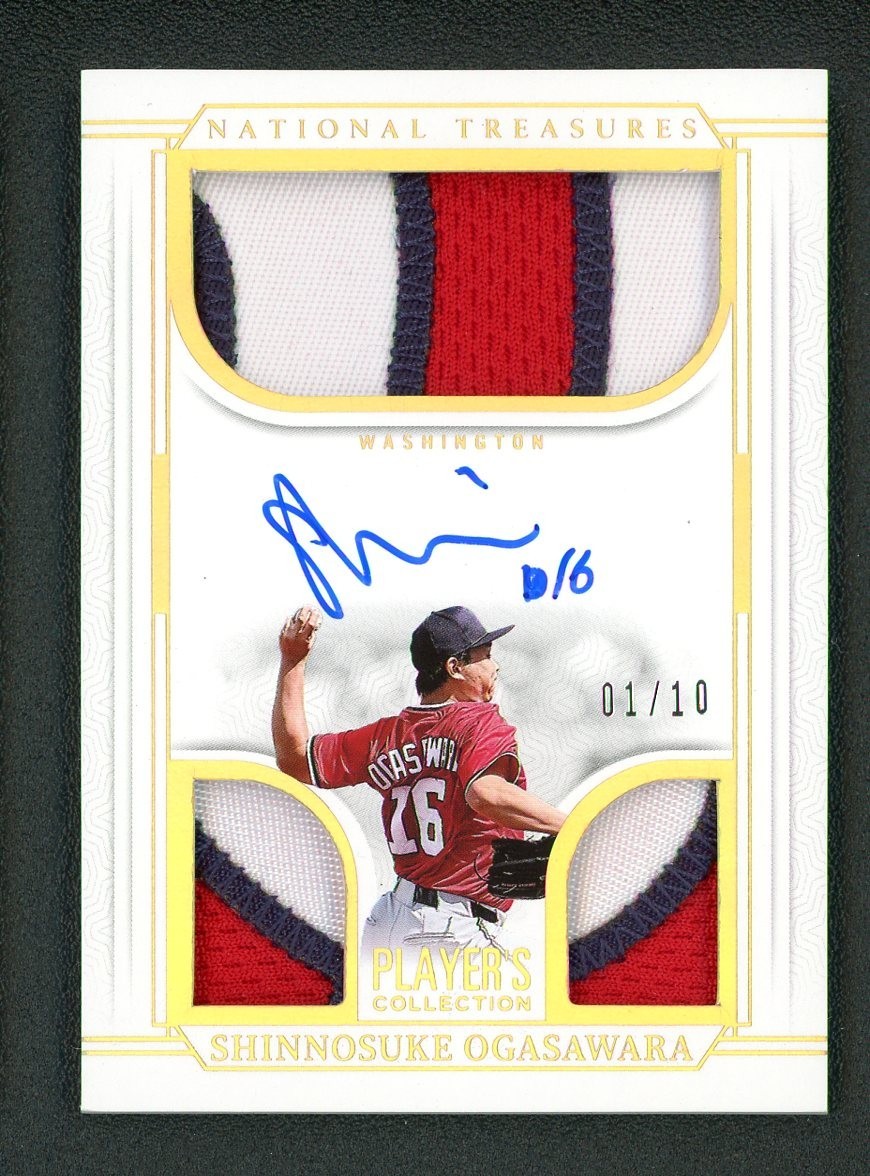 2025 National Treasures Shinnosuke Ogasawara Triple Patch Auto Gold /10 PC-SOG