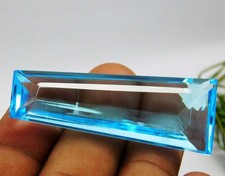CERTIFIED 91.75 Ct AAA Natural Ocean Blue Brazilian Aquamarine Loose Gemstone