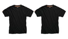 2 x Scruffs Eco Worker T-Shirt Mens 100% Cotton Black Work Shirt - Size Small