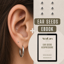 Original Ear Seeds, ACU Seeds SILVER KIT  - Acupressure Ear Seeds + Instruction