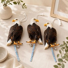 3 Piece Eagle Bird Repeller Acrylic Material with Reflective and Wind Chime