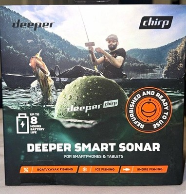 Deeper Smart Sonar CHIRP Portable Fish Finder Wireless Castable 8hr Phone/Tablet