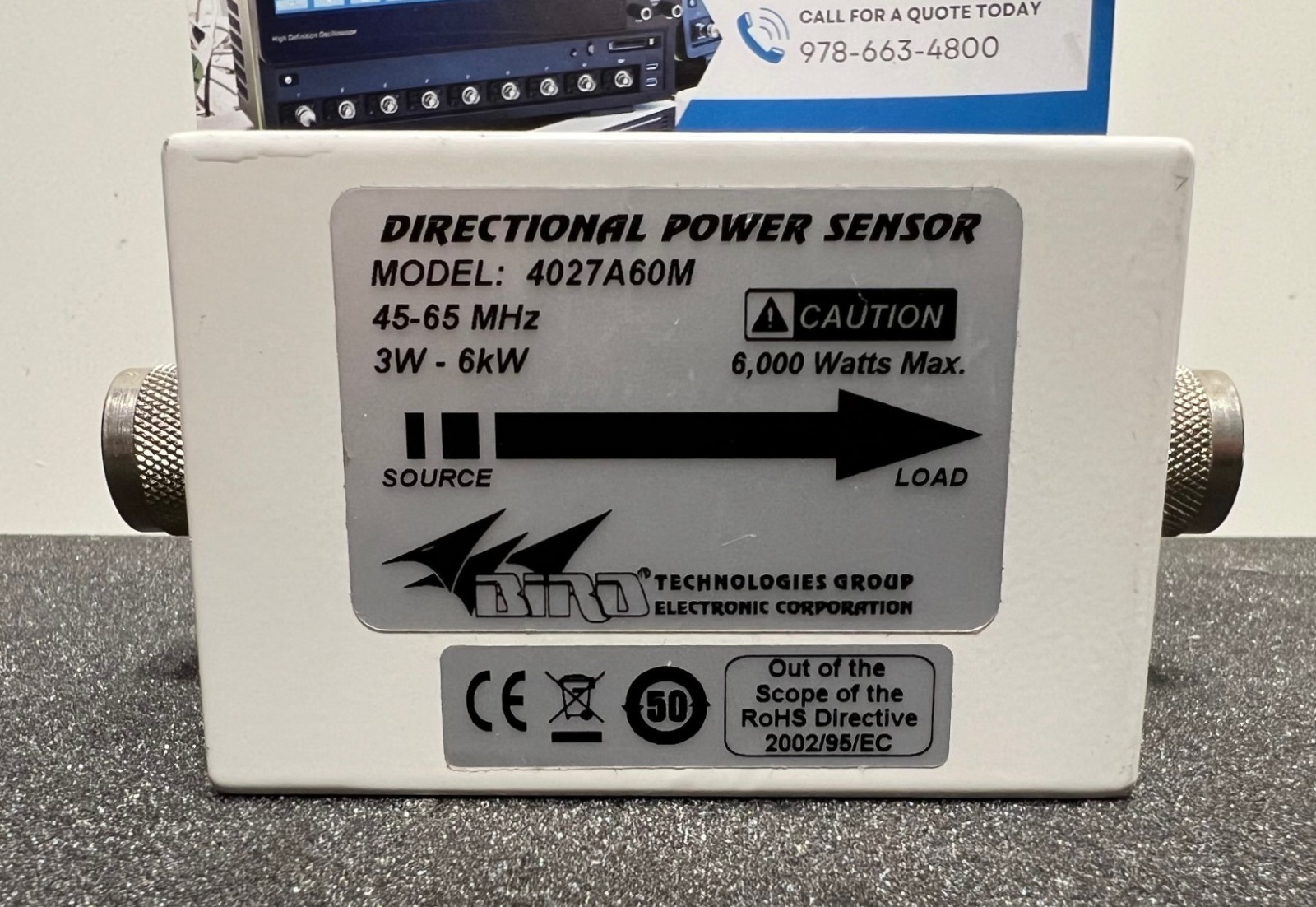 BIRD Electronic 4027A60M Precision Directional RF Power Sensor with cable