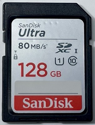 SanDisk Ultra 128GB SDXC Card Class 10 80 MB/s SD Card Formatted (Used)