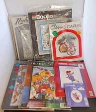 Lot of Eight 8 Vintage Cross Stitch and Needlepoint Sets, New, Bucilla, Disney