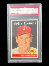 SOLLY HEMUS 1958 TOPPS #207 PSA 6 EX-MT PHILADELPHIA PHILLIES