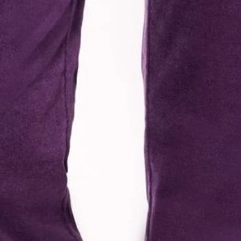 Pantalones para mujer Denim & Co. talla M altos elásticos terciopelo pierna recta púrpura A662789 Foto 2 de 4