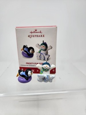 Hallmark Ornament FROSTY FUN FOR YOU Limited Edition 2016 Miniature Set of 2